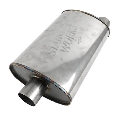 MUFFLER TURBO OVAL SS 2.5IN