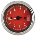 TACHOMETER 8000 RPM RED FACE
