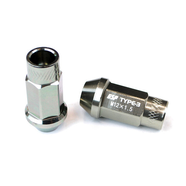 Godspeed Type 3 50mm Lug Nuts 20 pcs. Set M12x1.5
