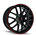 WHEEL ALUM BLK/RED 17X7.5