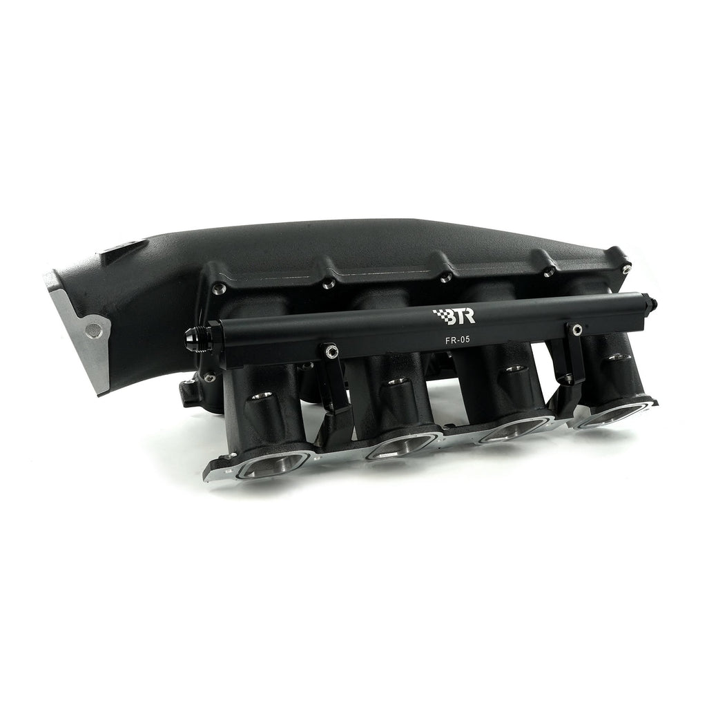 BTR TRINITY MID LENGTH INTAKE MANIFOLD - GEN V LT - BLACK WITH INJECTOR HOLES - TRA-GENV-INJ-BLK-ML