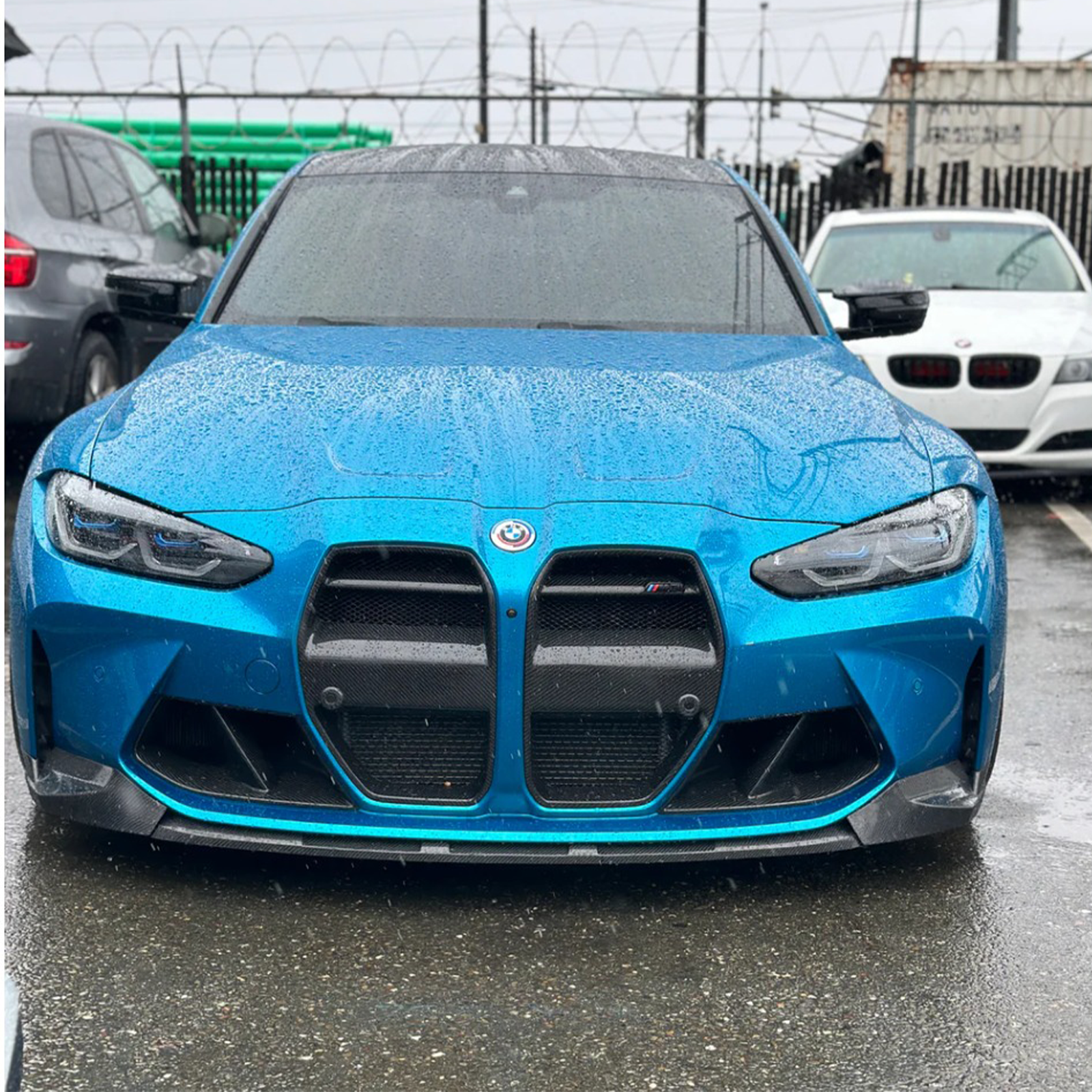 VR Style Carbon Fiber Front Grille Replacement Set for BMW G80 M3 G82 G83 M4