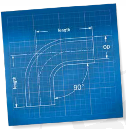 Aluminum Tubing 90° Mandrel Bend