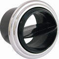 VENT DASH ROUND PLASTIC BLK/AL