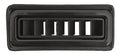 VENT DASH RECT ALUM BLACK