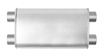MUFFLER 2.5IN/2.5IN ALUM STL